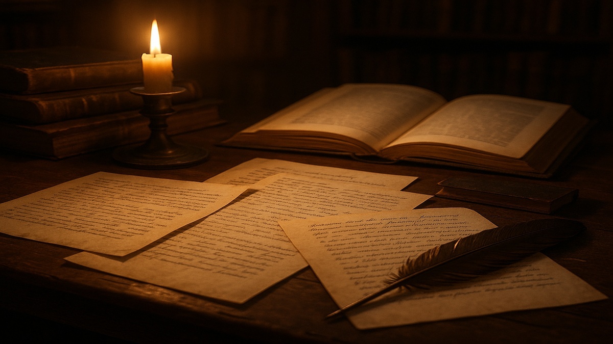 

Рисунок 1. Атмосфера вдумчивого анализа — книги, заметки, свеча