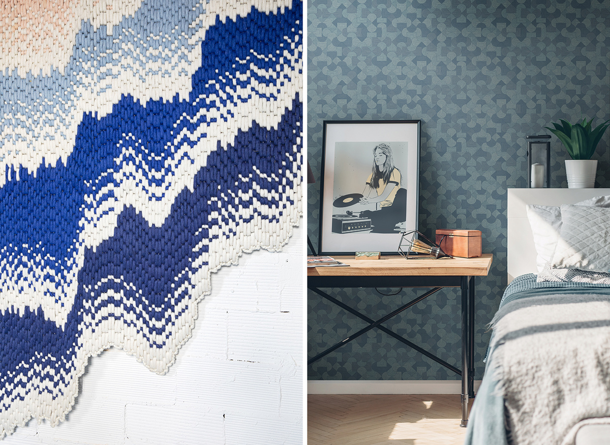 Гобелен работы Шарлотты Ланселот с выставки Salone del Mobile 2025 | Обои KTS2 021 «Кимоно» из коллекции Milassa «Микадо»