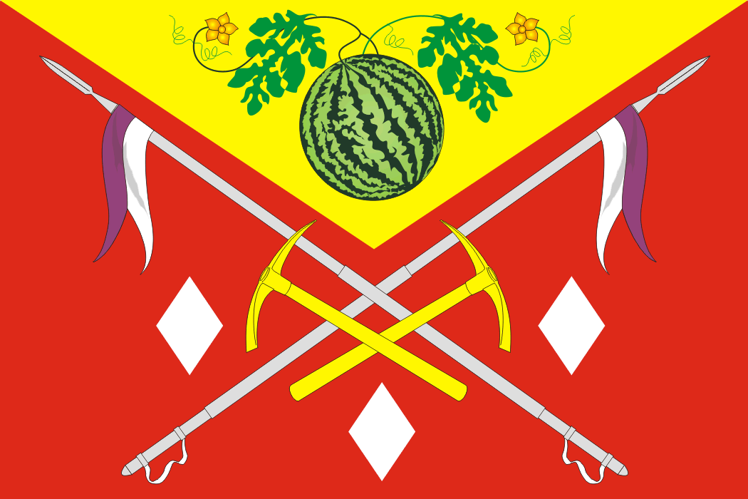 На флаге Соль-Илецкого городского округа Оренбургской области даже изображён арбуз с листьями и цветами. Фото: В. А. Ломанцов / Wikimedia