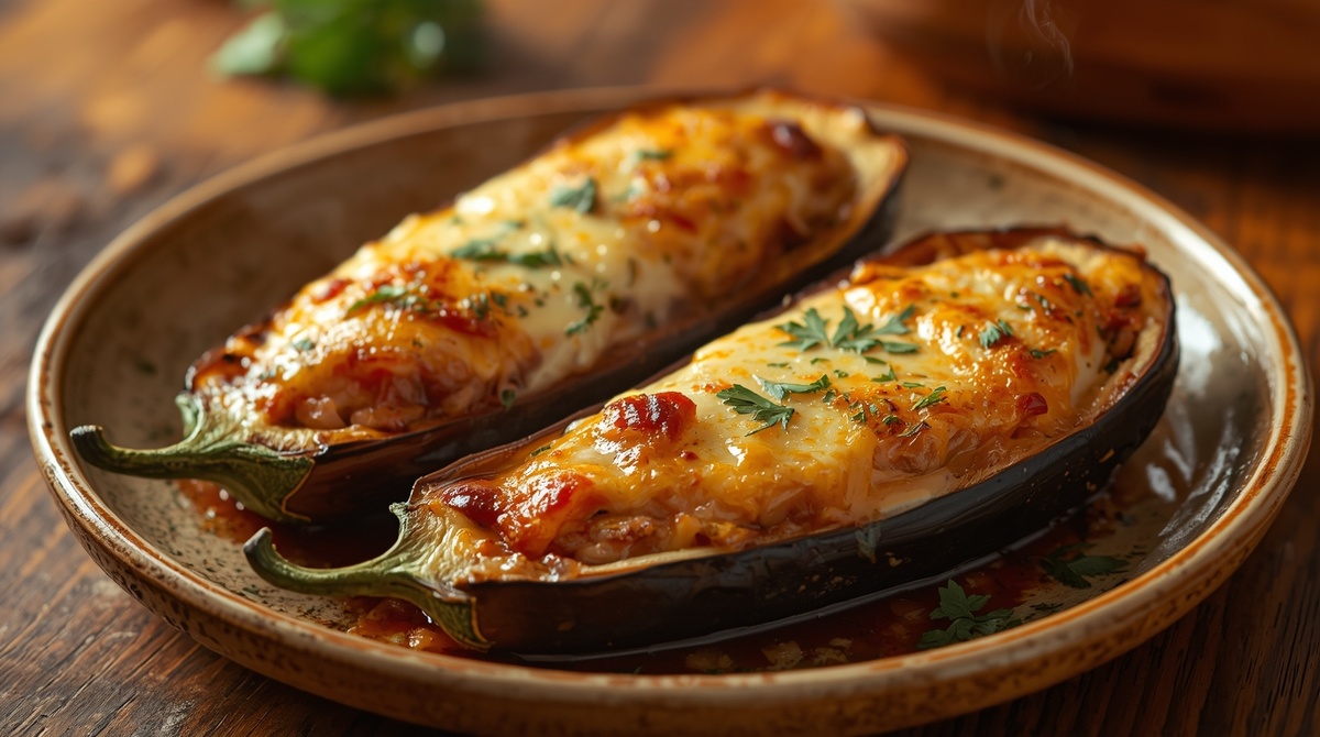 Фаршированные баклажаны с рисом