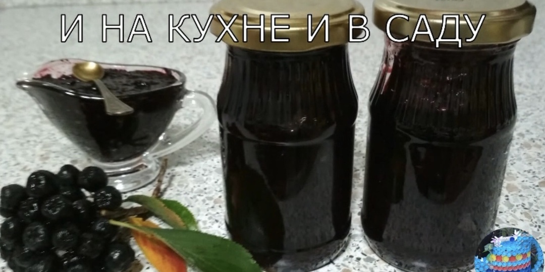 Соус из аронии /черноплодной рябины/. Заготовка на зиму.