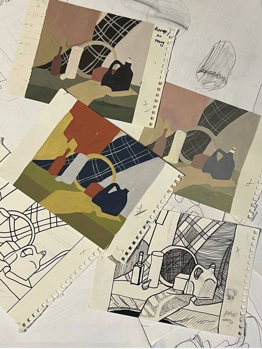 Работа ученика в школе PATH YOUR ART (живопись, рисунок и композиция) 