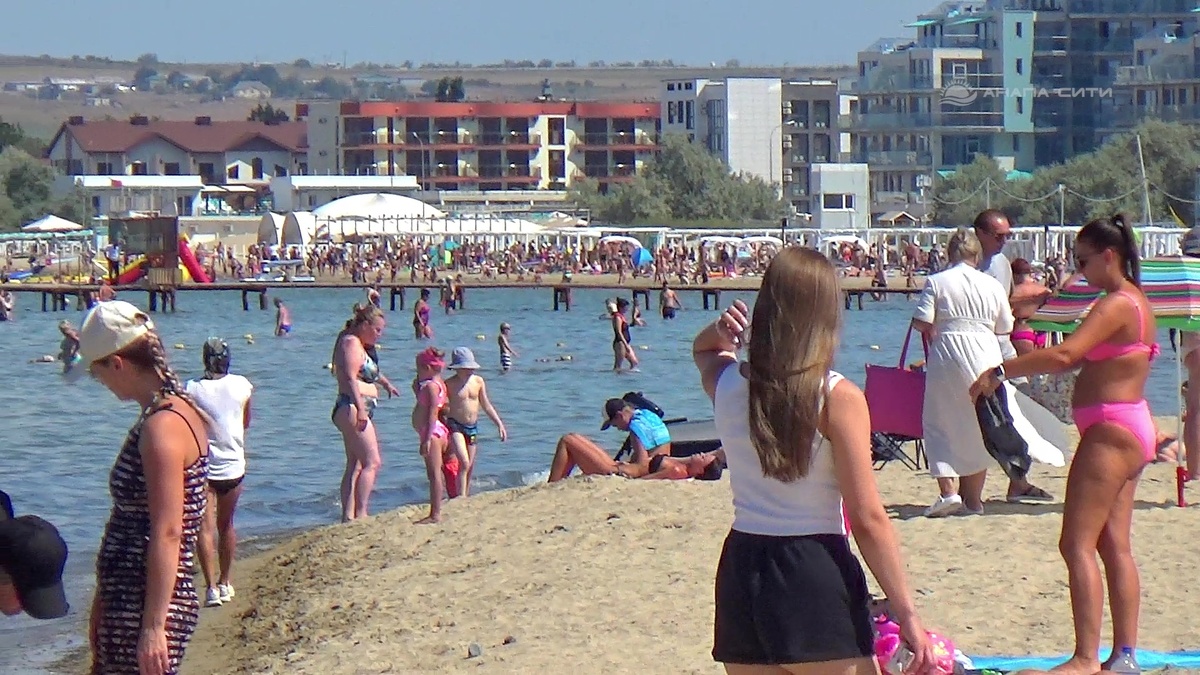 Городской пляж в городе Анапа 14.08.25