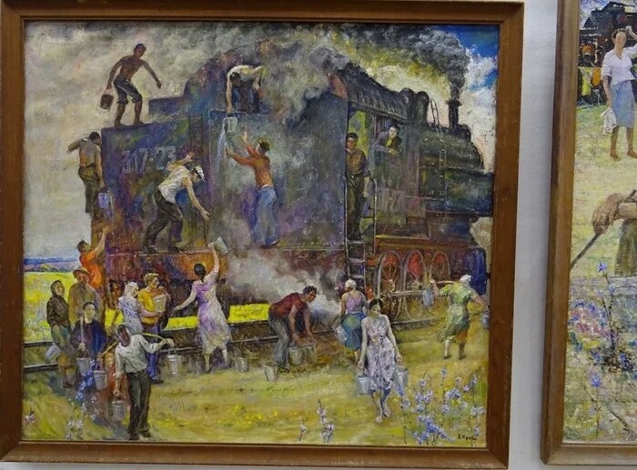 Вода на станции Возы. 90х100. 2021 Ярош В.И.