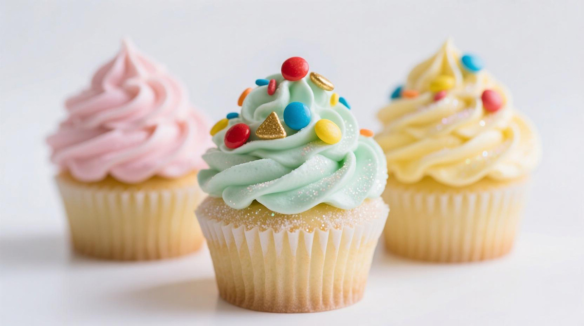 Кексы с кремом из взбитых сливок