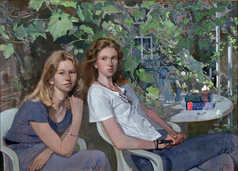 Джон Стэнтон Уорд, "Две девушки под виноградной лозой"