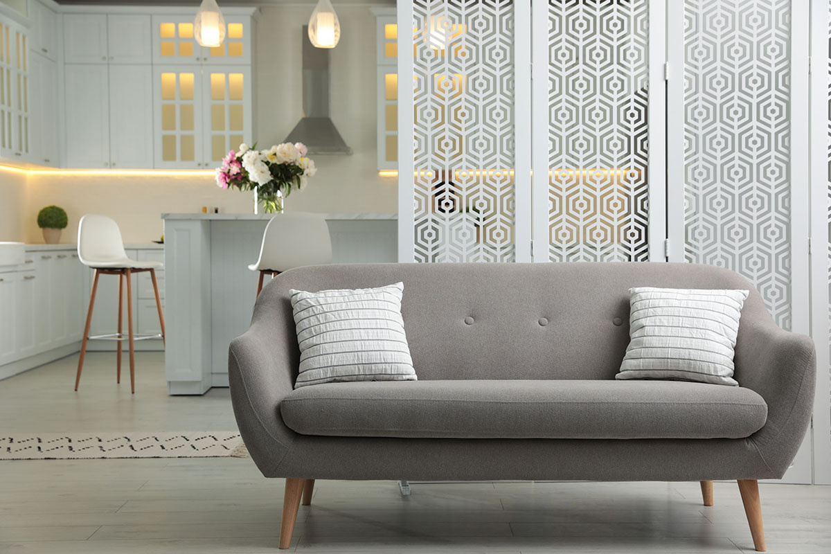 Перегородки делят одно помещение на разные зоны. Источник: Shutterstock📷
