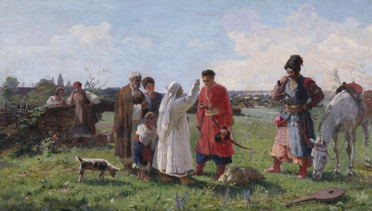    Афанасий Сластион «Проводы на Сечь» (1898) / Источник: ©wikimedia.org