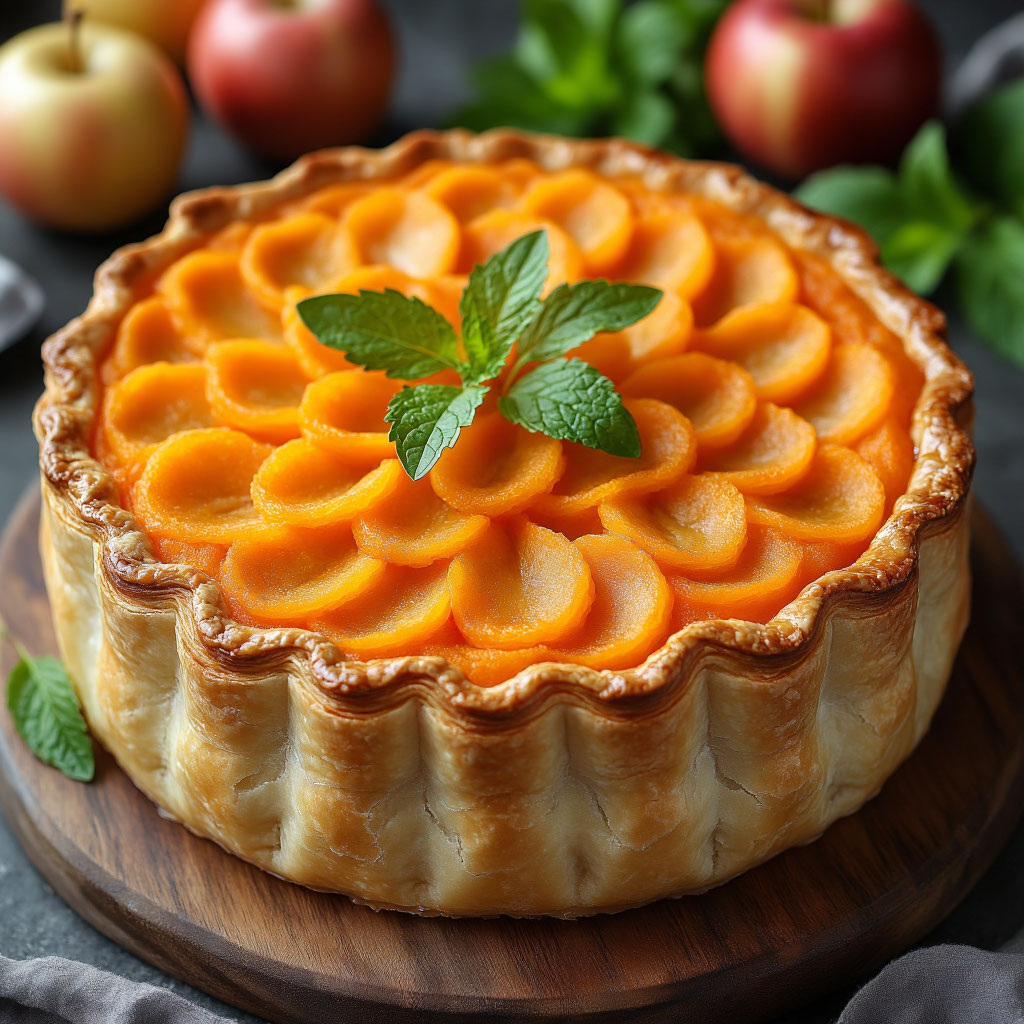 # Пирог с яблоками и морковью