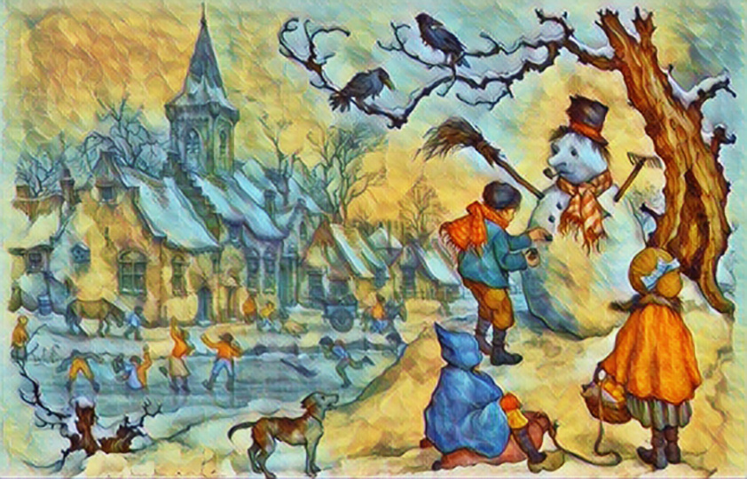 Снеговик и дети