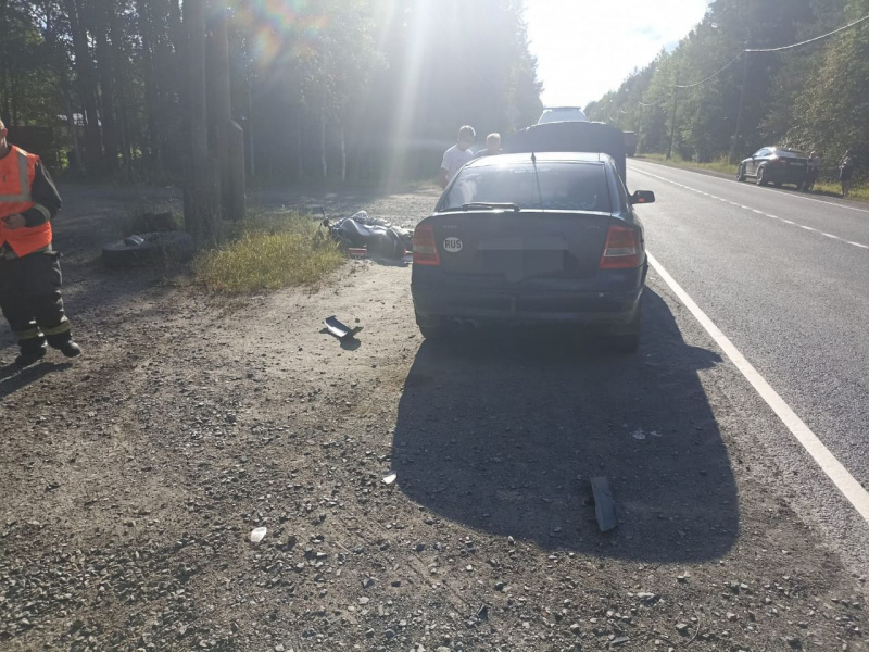    Мотоциклиста увезли в больницу после ДТП в ЧалнеГоскомитет Карелии по безопасности