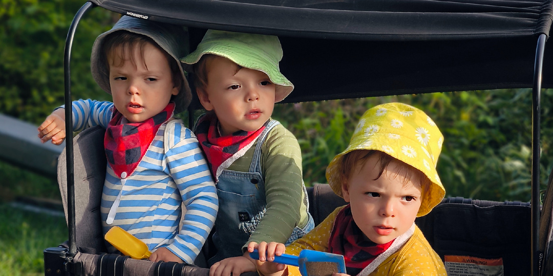 Лето тройняшек в деревне