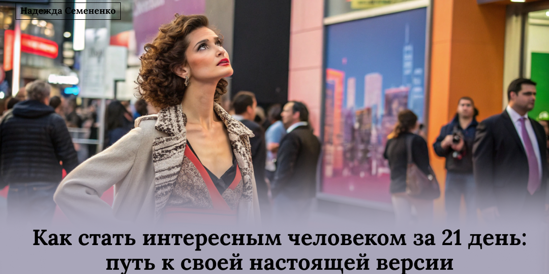 Как стать интересным человеком за 21 день: путь к своей настоящей версии