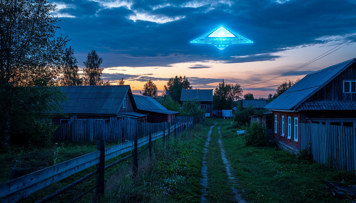 Очевидцы видели треугольный светящийся объект.