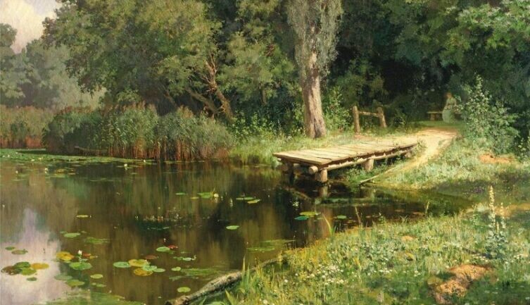     Василий Поленов, «Заросший пруд» 1879 г., общественное достояние