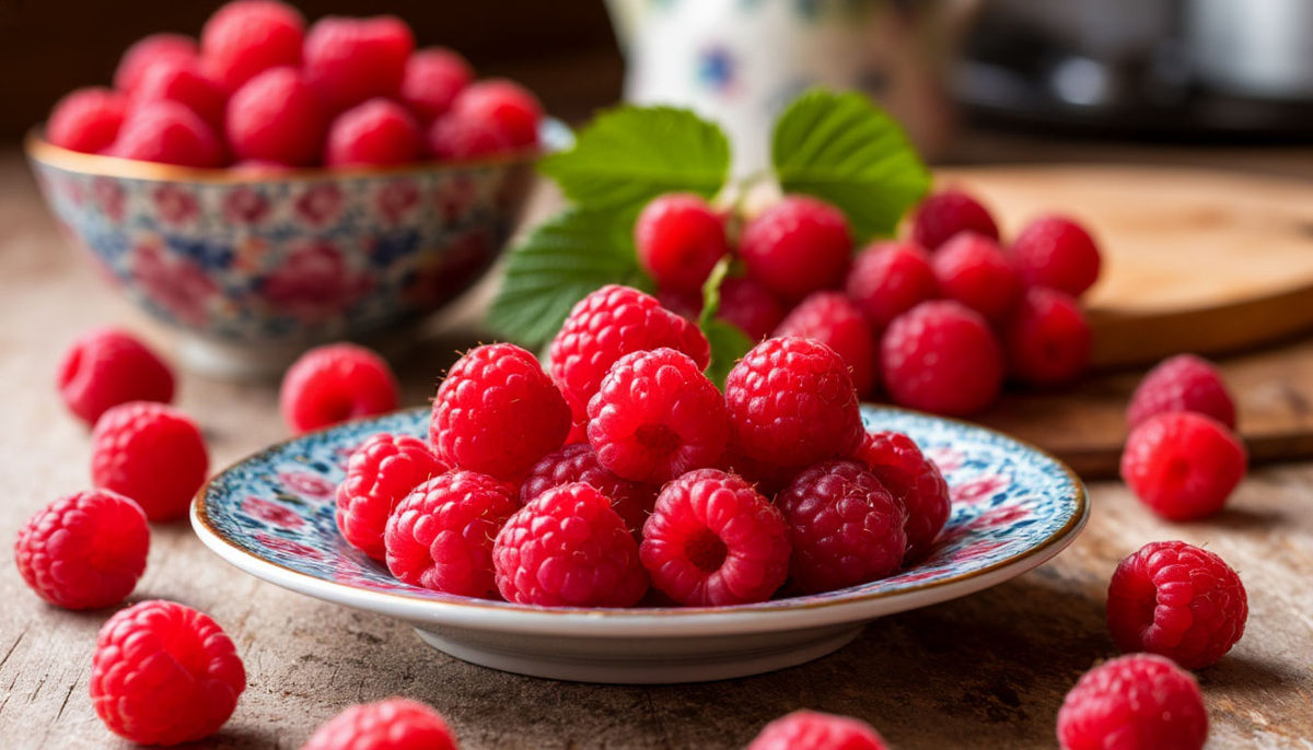 Малина. Картинка создана автором в Шедеврум