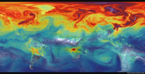 Углекислый газ в атмосфере Земли, если не будет поглощено 50% выбросов.