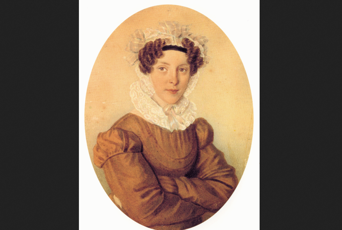 Неизвестный художник. "Портрет Александры Николаевны Гончаровой", кон.20-х - нач. 30-х годов XIX в.