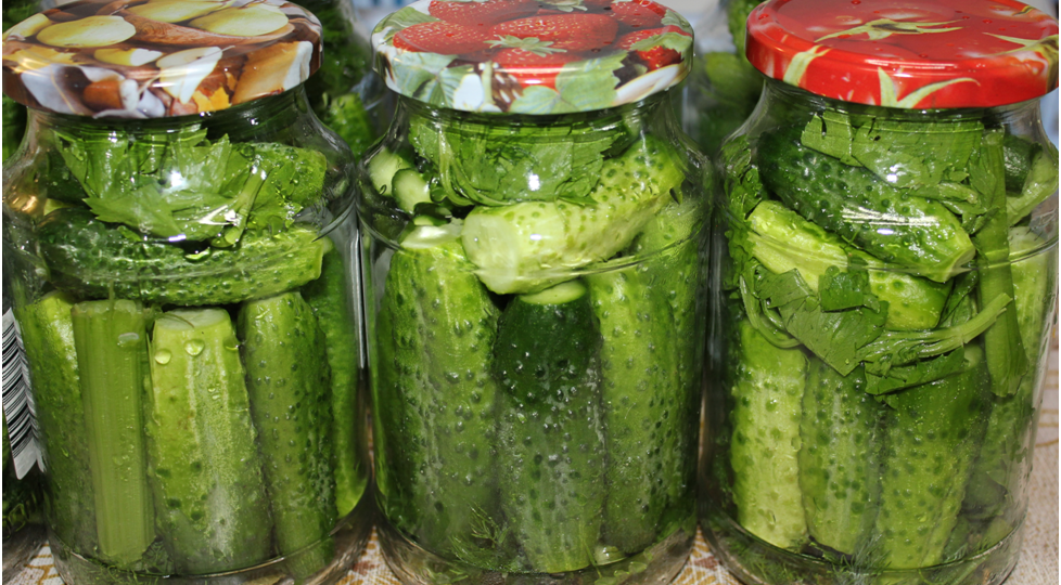 Маринованные огурцы с сельдереем на зиму.
