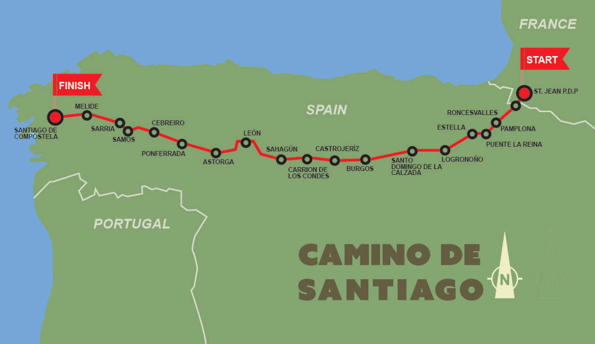Маршрут Пути святого Иакова