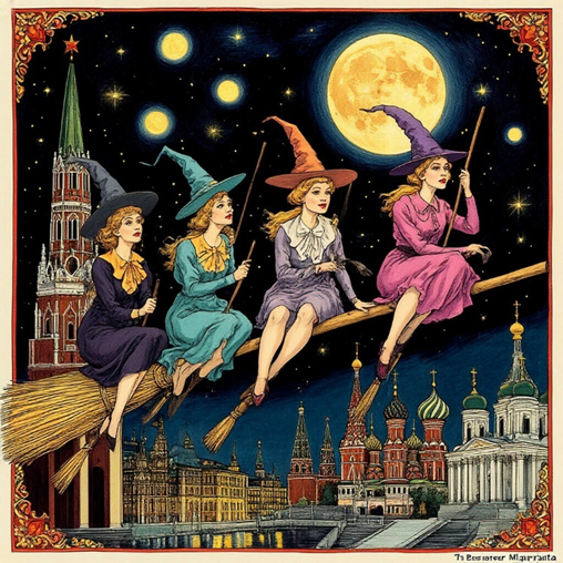 A broomstickful  of witches
