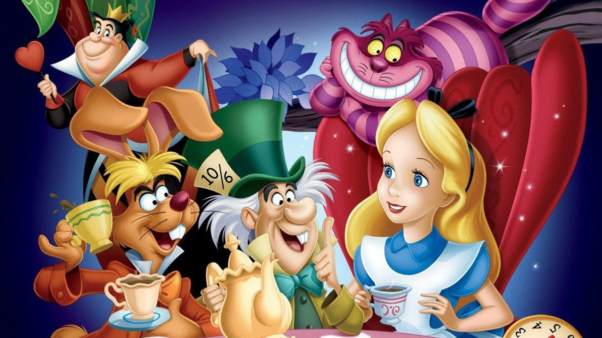 Картинка из книги "Алиса в стране чудес"