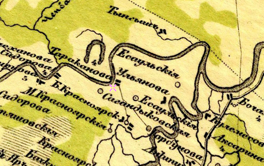 Фрагмент карты Стрельбицкого издания 1919-1921. Восток.