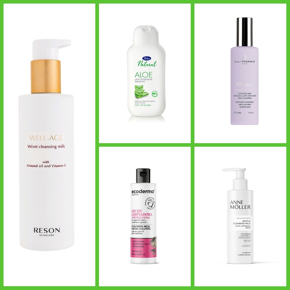 Примеры популярных средств. Молочко для умывания. 