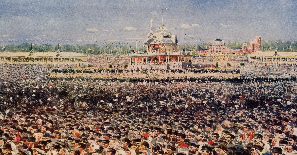 "Ходынка". Акварель, Владимир Егорович Маковский. 1899 год
