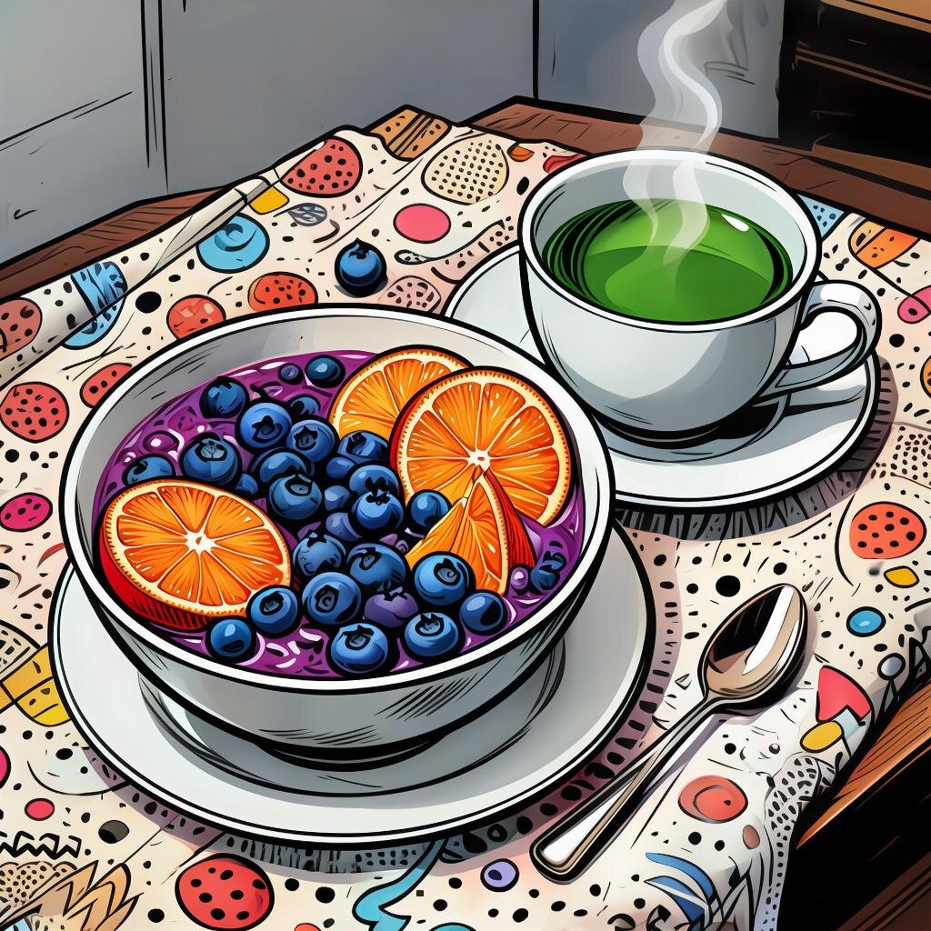 Состав: черника, красный апельсин, зелёный чай