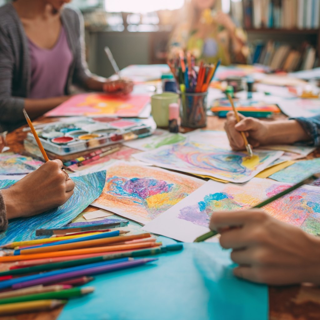 АРТ-ТЕРАПИЯ в группе ( все материалы для мастерской включены в стоимость: карандаши,краски, кисти, бумага)