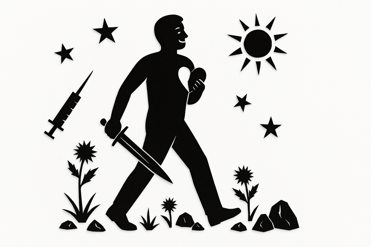 Он идёт сквозь боль, не ощущая её — но с сердцем и силой в руках