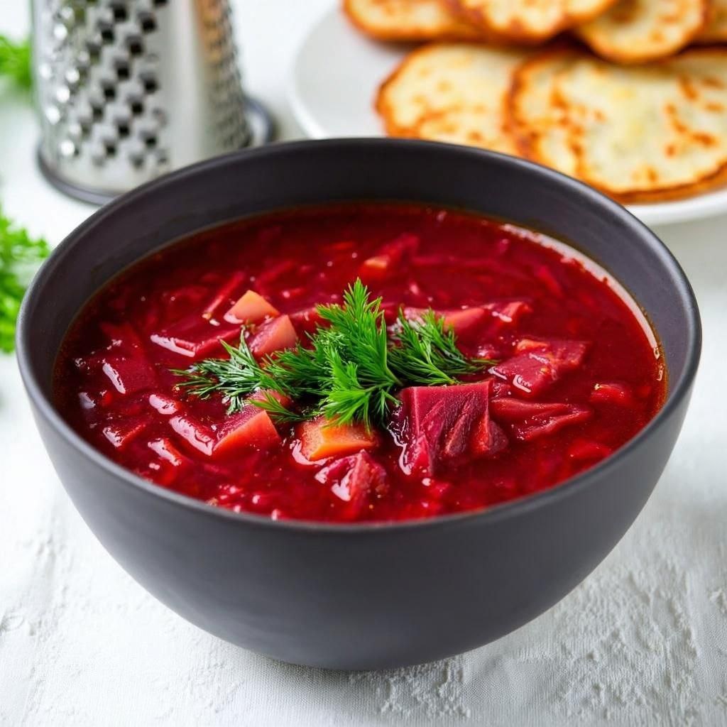 Красный фасолевый борщ на мясном бульоне - король стола, а вы знали, что этот борщ придумали в Белоруссии?