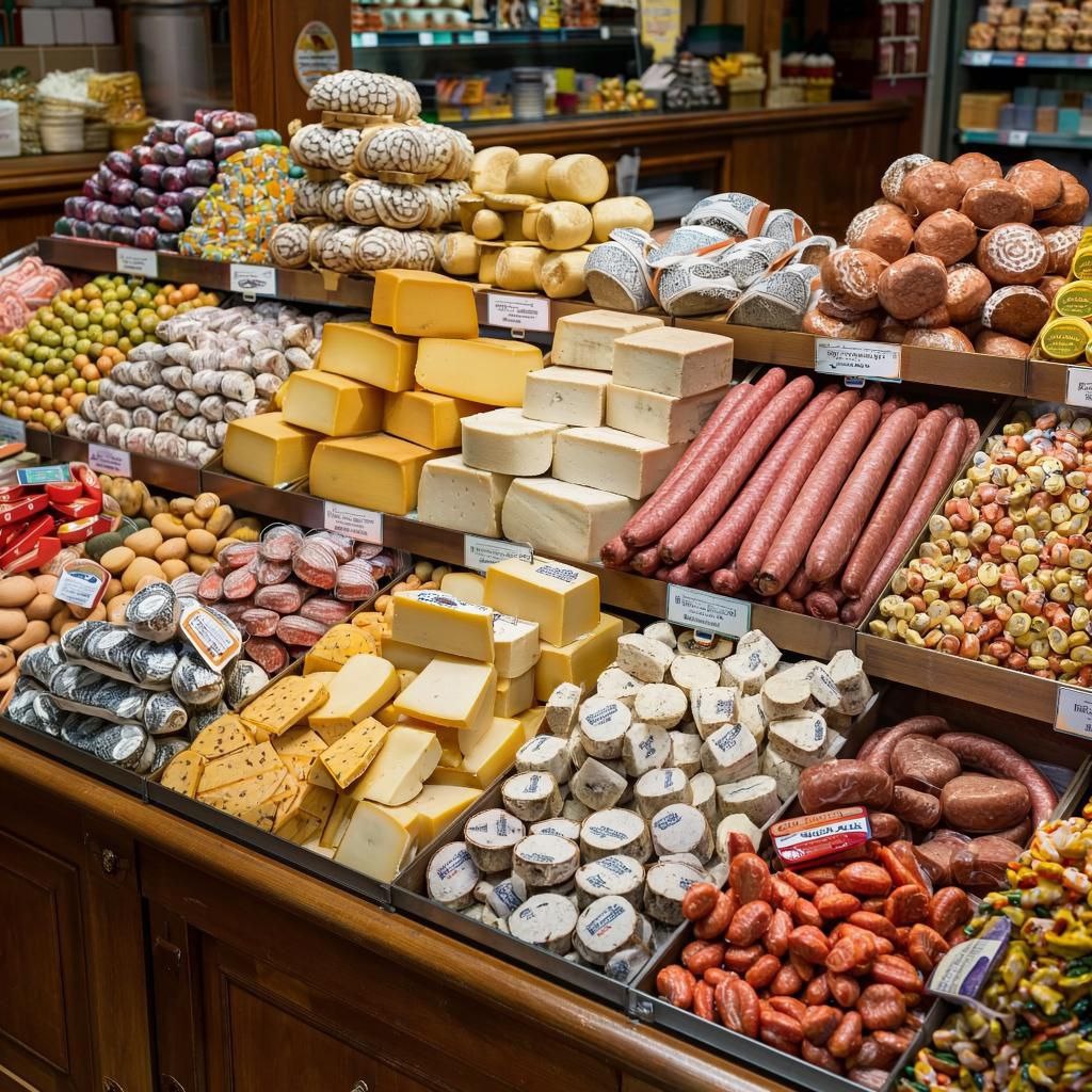 витрина магазина белорусские продукты всегда наполнена самыми свежими вкусняшками