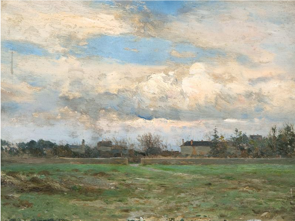 И.П. Похитонов. Поселок. 1880-е. Дерево, масло