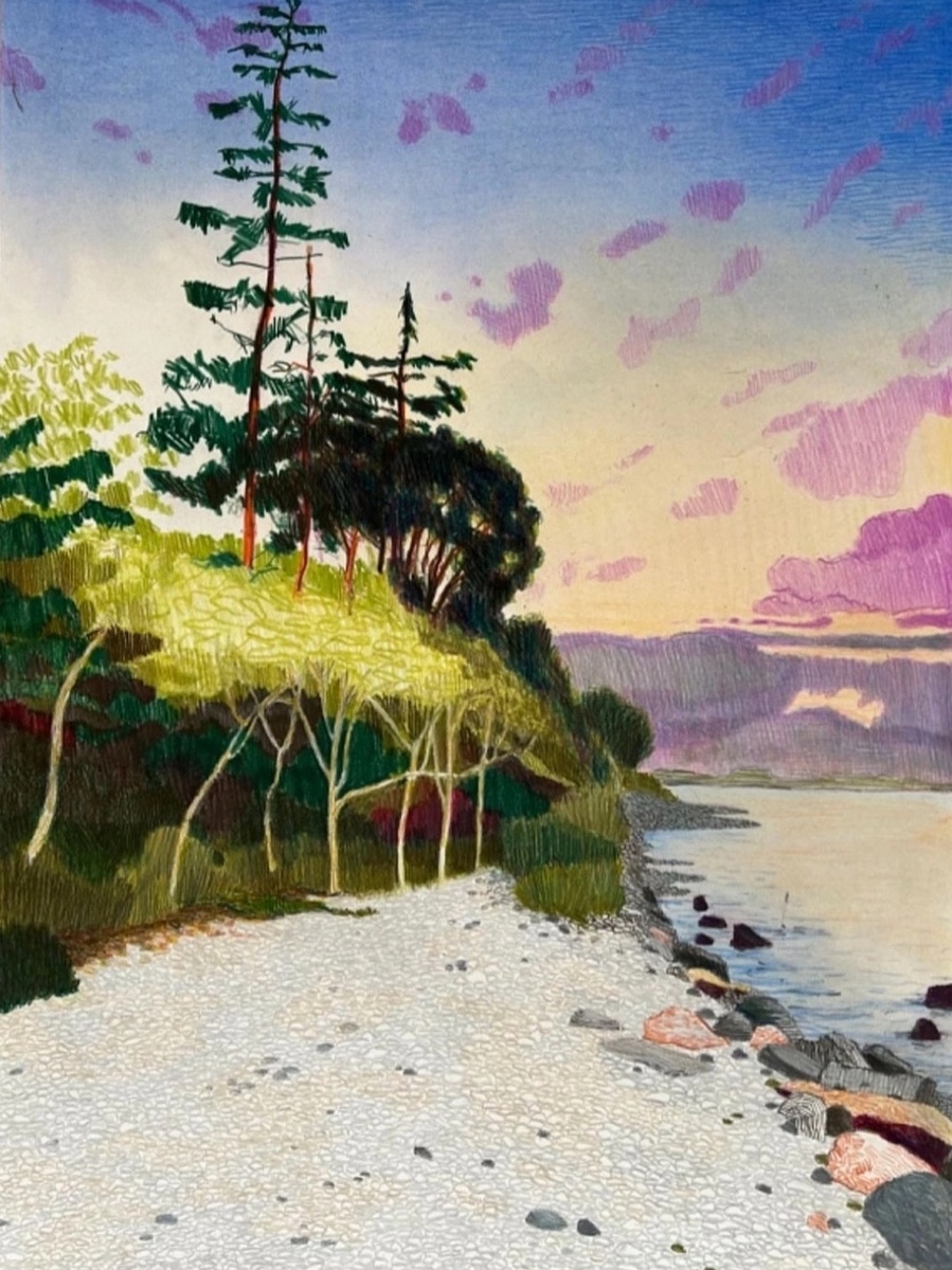 Зайка на берегу. Художник Пер Адольфсен