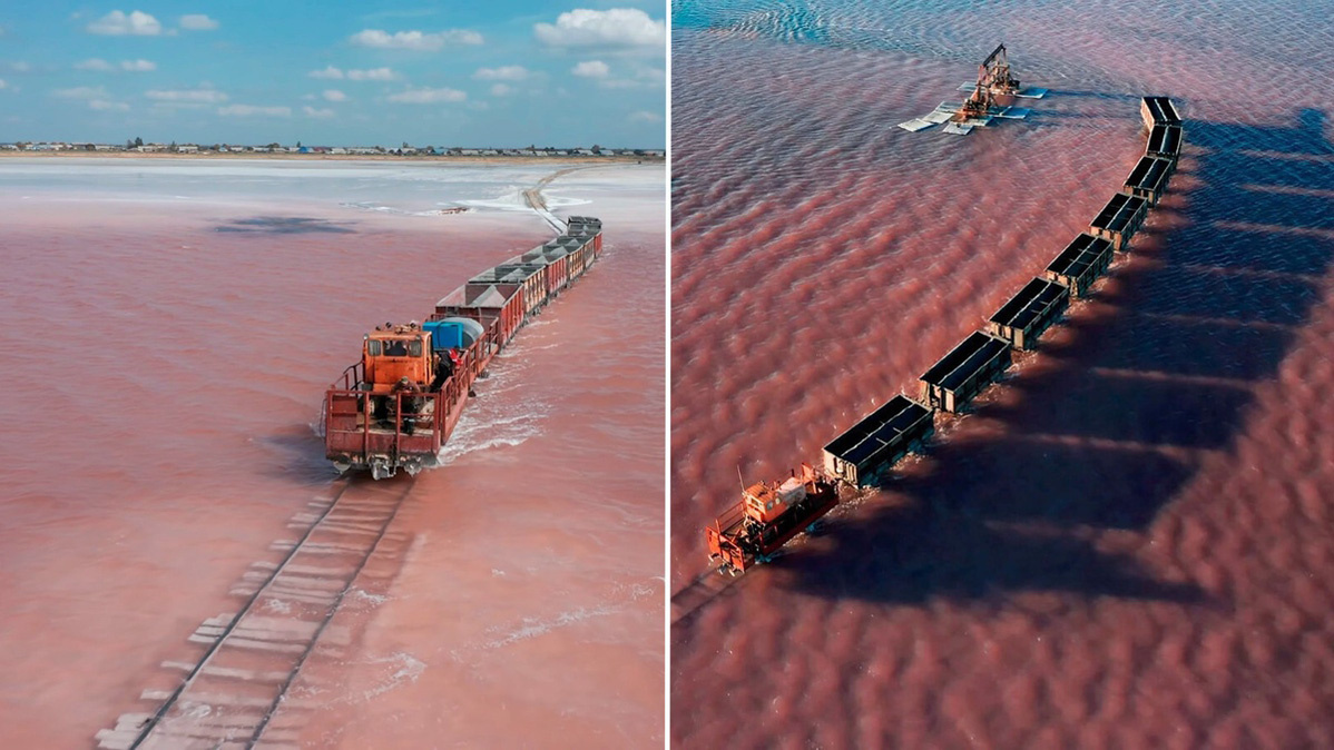 Розовое минеральное озеро Бурсоль