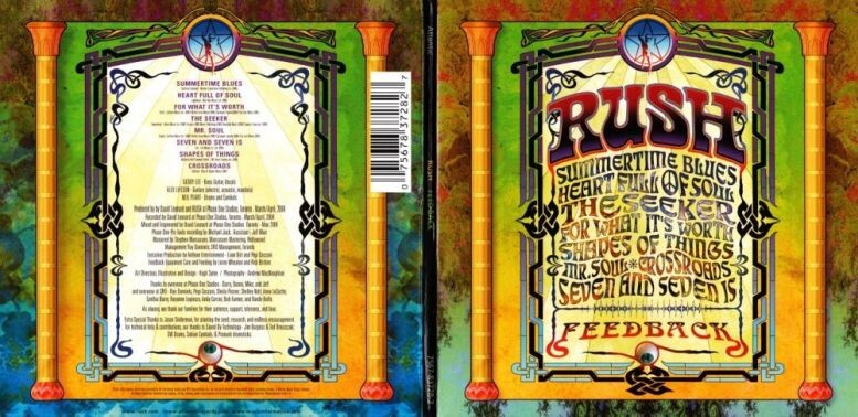 "Feedback", 2004 г. - мини-альбом канадской рок-группы Rush. Конверт с двух сторон