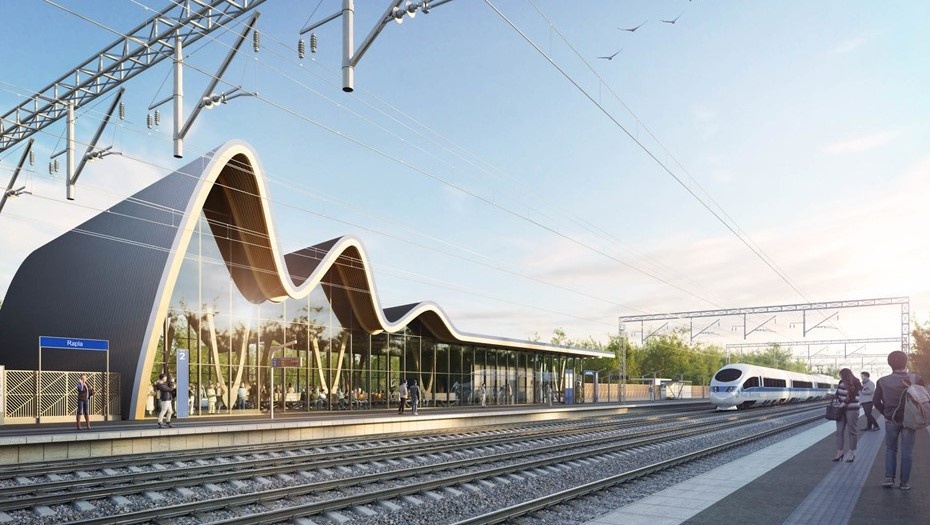    Визуализация проекта высокоскоростной железнодорожной магистрали Rail Baltica. Автор фото: rbestonia.ee