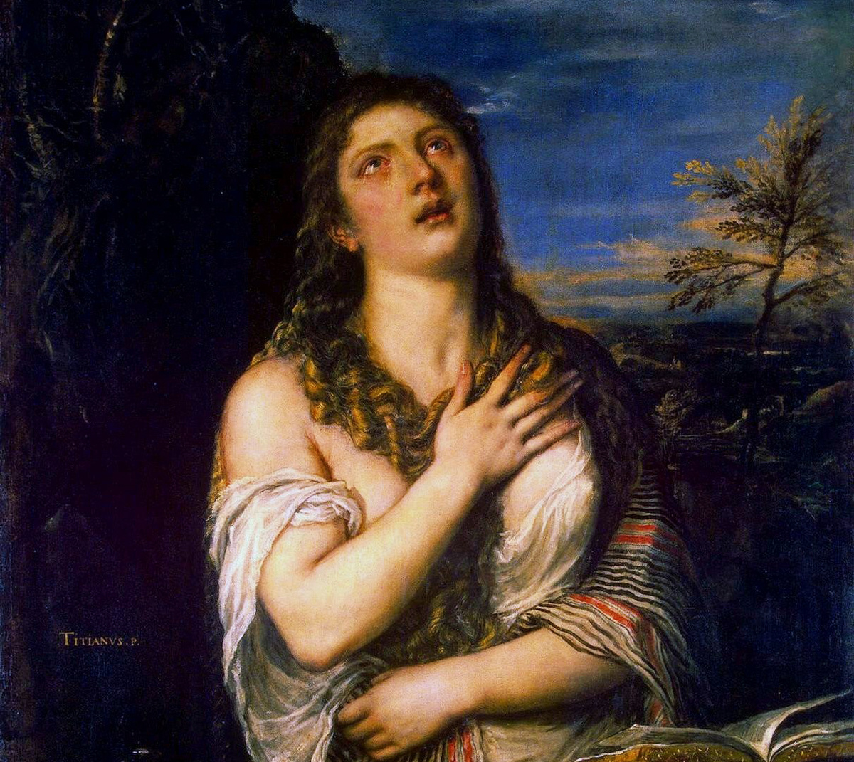 В католическом искусстве Марию часто изображали в образе грешницы.