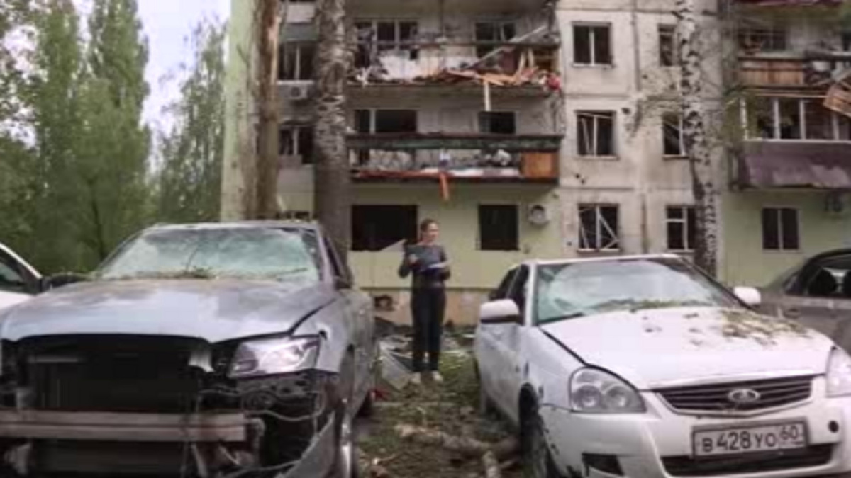    Один БПЛА ударил по многоквартирному дому в Железнодорожном округе Курска