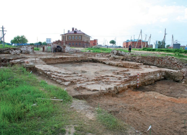 Ил. 2. Руины церкви Благовещения после археологических работ 2011 года (источник: «Археологические исследования 2011 г. Болгар и Свияжск». Казань, 2012).