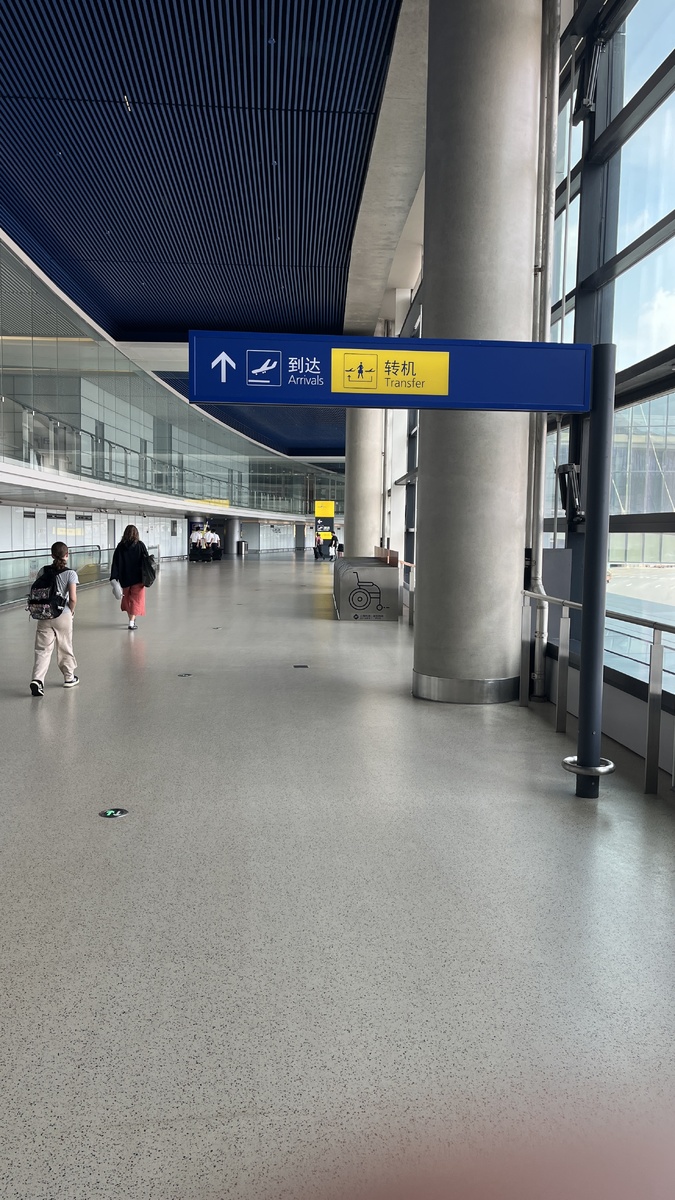 Зона прилета в аэропорте Пудун