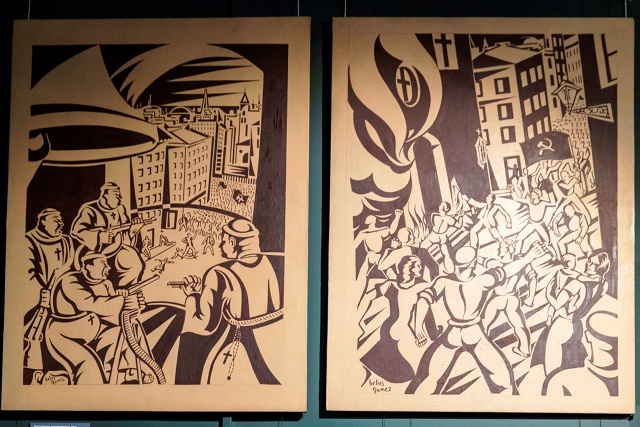 Панно, изготовленные по заказу музея в 1930-е годы для выставки "Революционная Испания в борьбе с фашизмом"