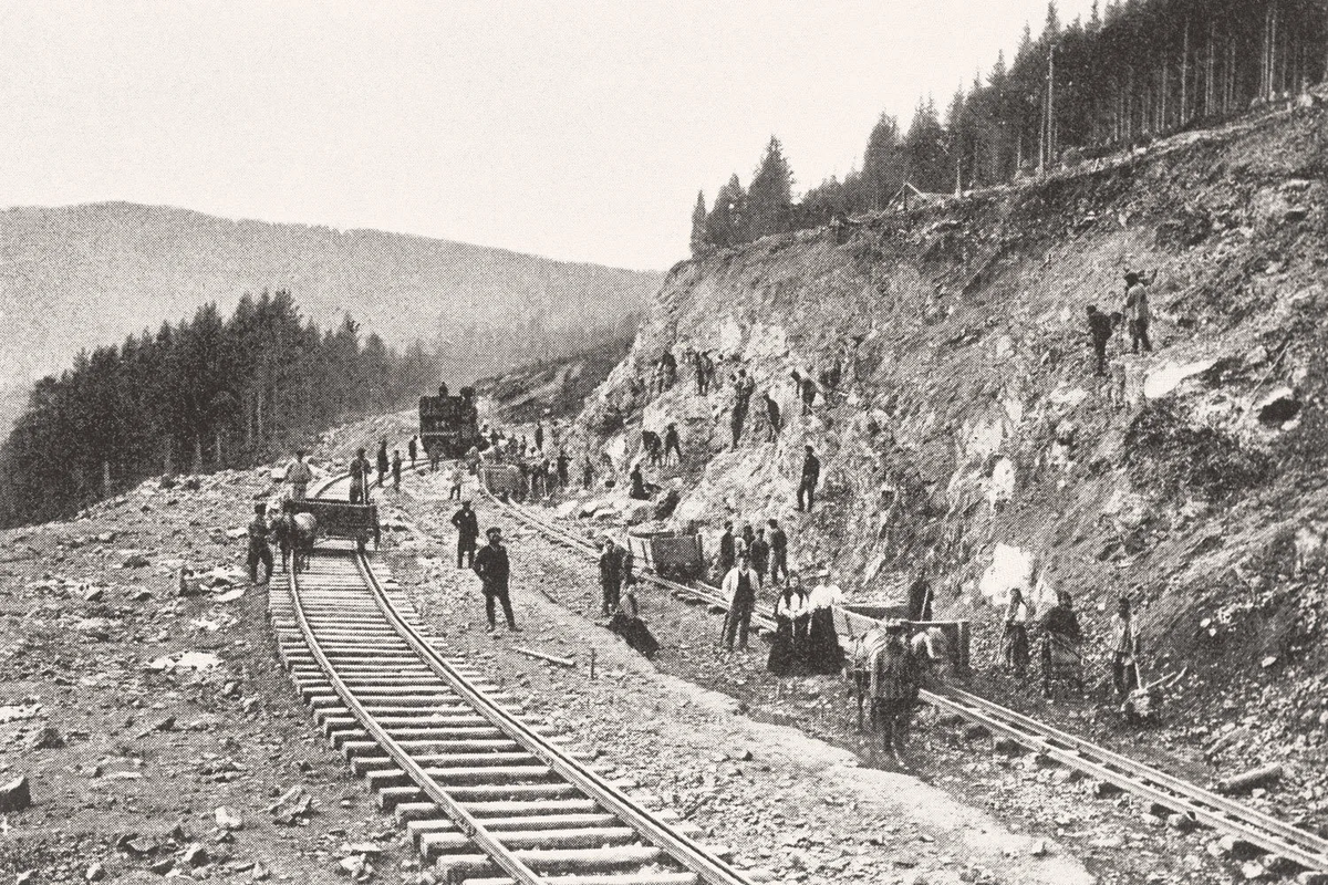 Строительство Транссибирской железнодорожной магистрали.Фото:vedomosti.ru