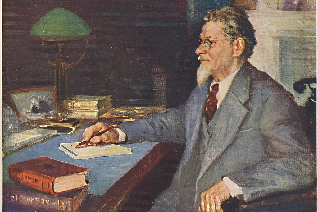 советская открытка «Портрет М.И. Калинина» (художник Ф.А. Модоров)