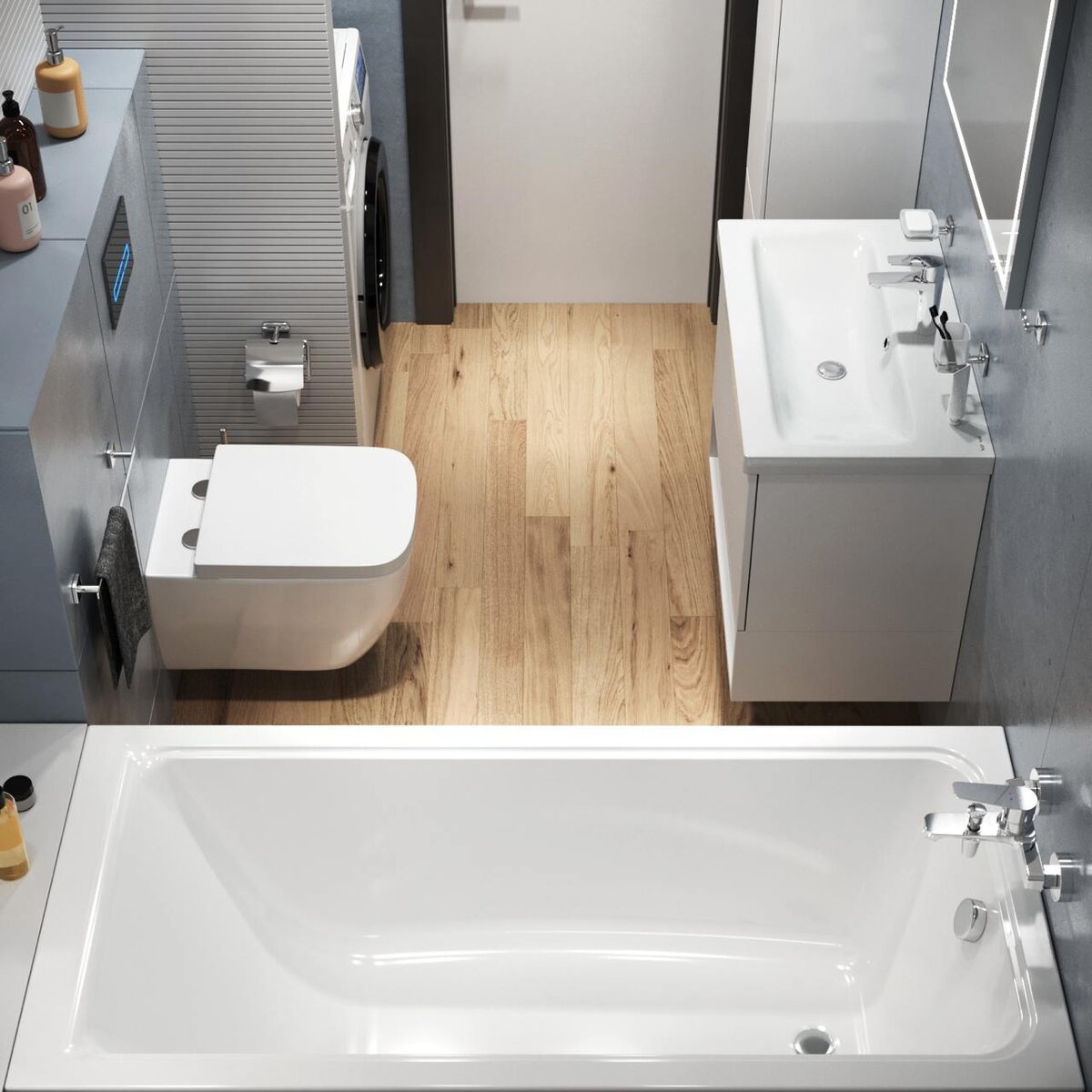 Ванна акриловая 170x70 AM.PM Gem W90A-170-070W-A1 белая глянцевая