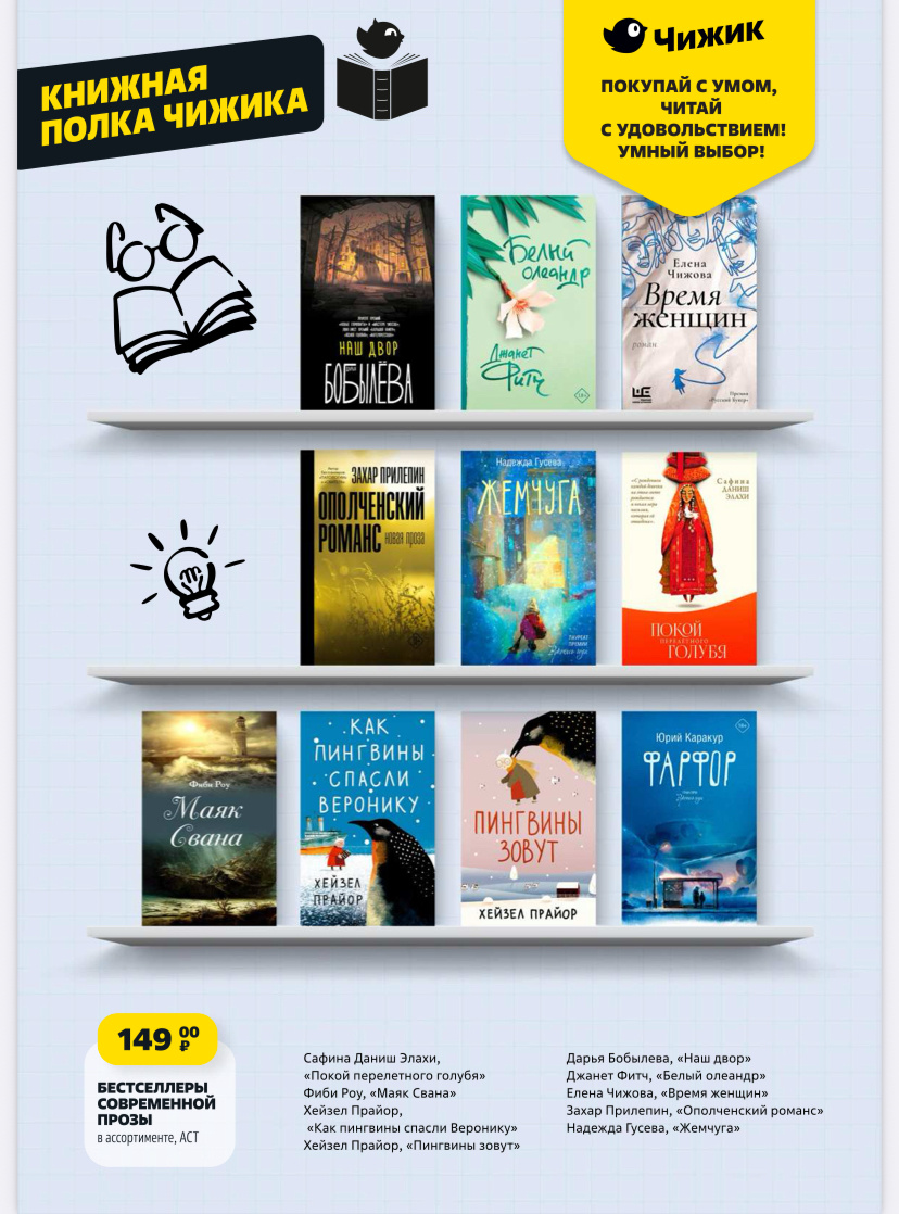 Книжная полка Чижика с 21.08.2025. 
