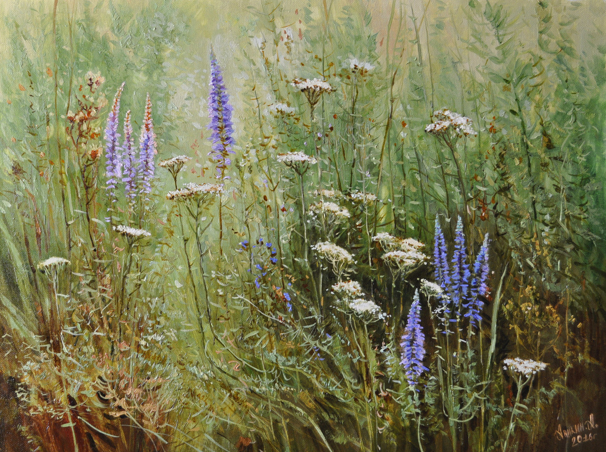 Источник: artchive.ru. Алексей Аникин «Июльские октавы» (2016), 40×50 см