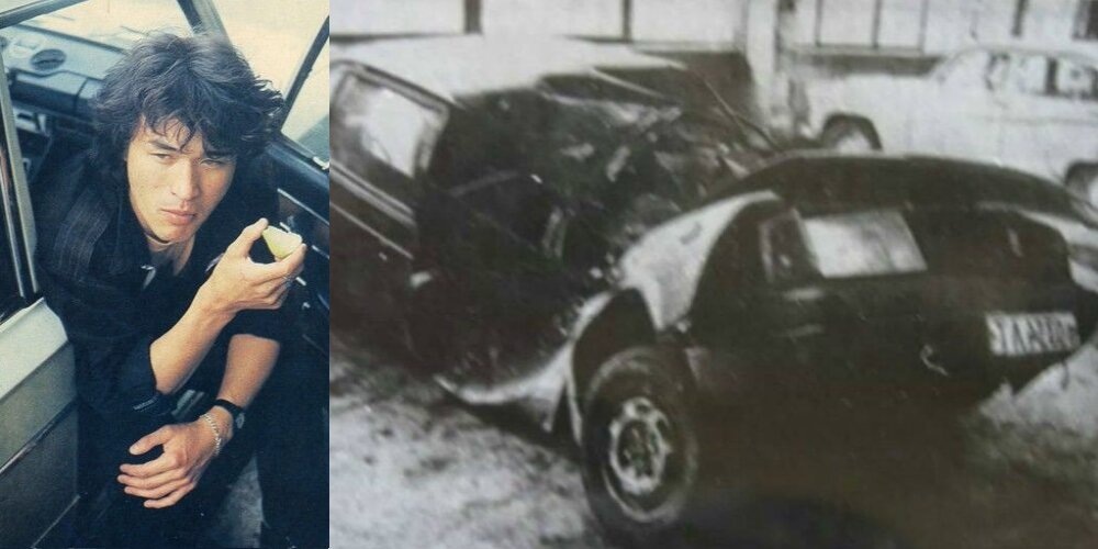 Кадр последствий катастрофы, в которой погиб Цой